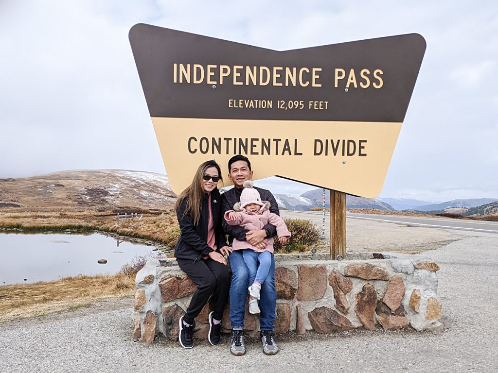 Family photo at Independence Pass, Colorado. 