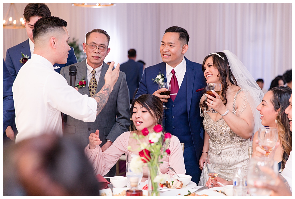 Vietnamese table greeting at Zander House photographed by Dallas wedding photographer Jenny Bui of Picture Bouquet Studio. 